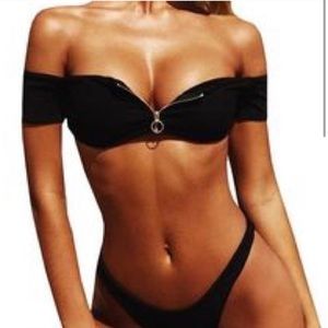 Sabo skirt black swimsuit top